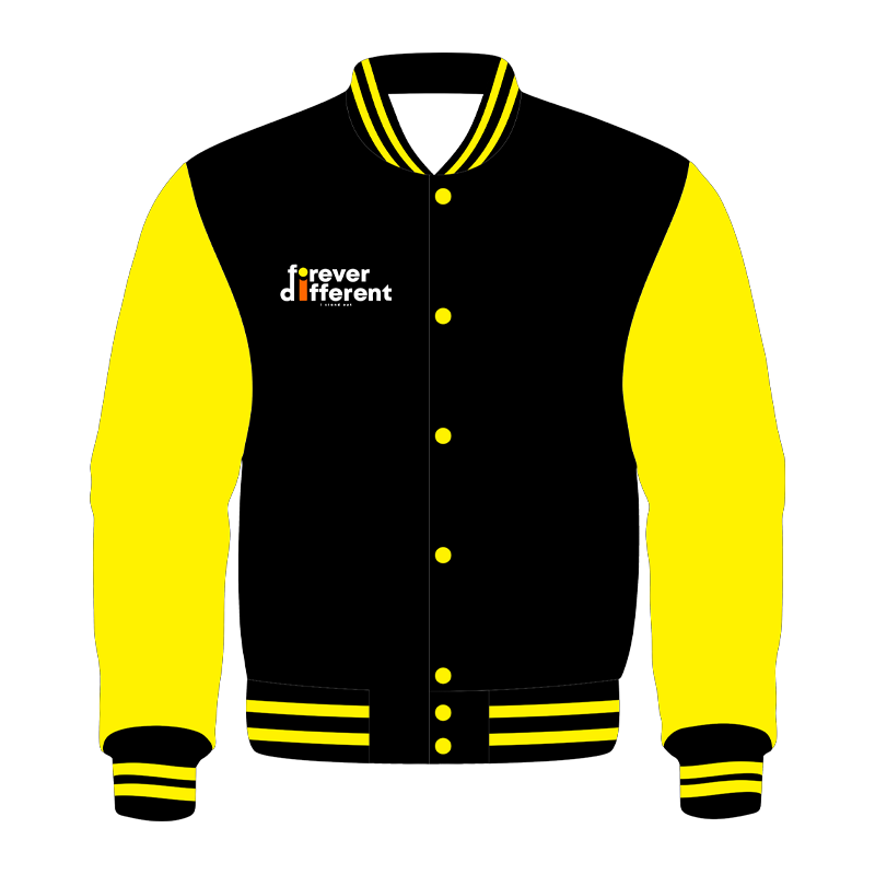 Forever Different: Black & Yellow Varsity Jacket