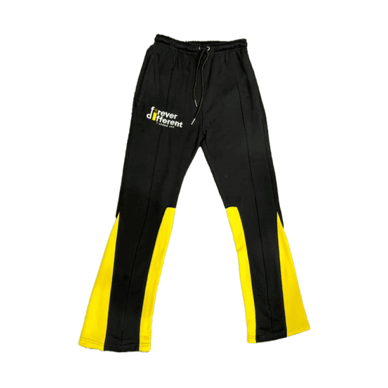 Forever Different: Classic Black and Yellow Panel Stack Pants